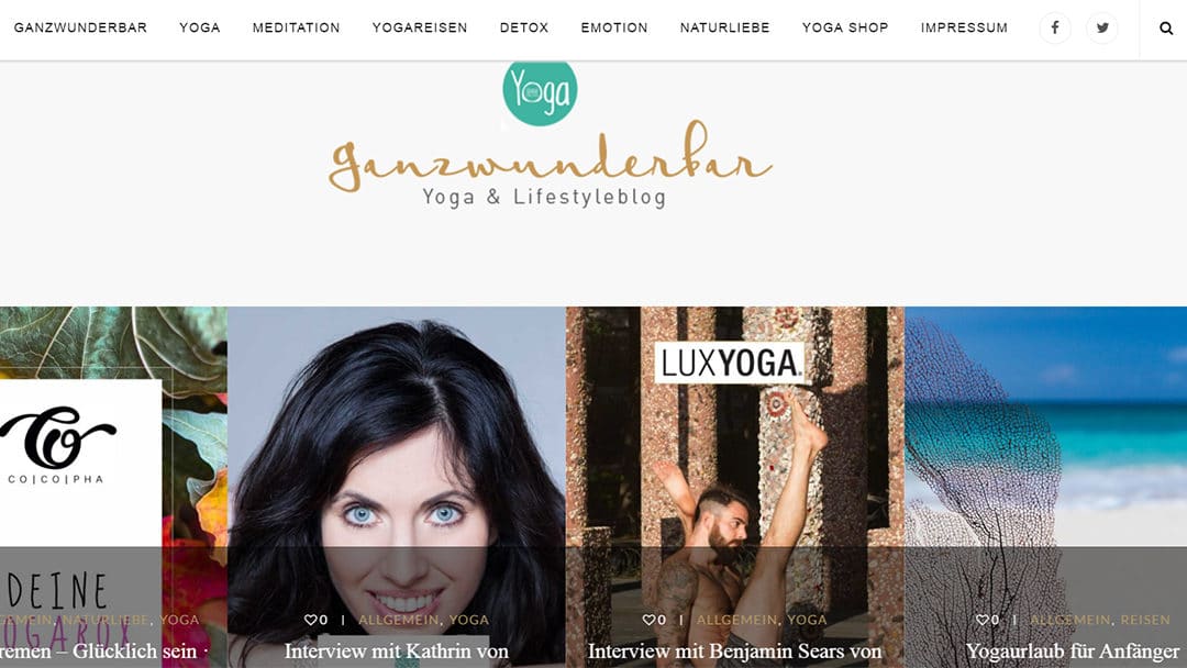 Ganzwunderbare Yogareisen – ein toller Blog über Yoga und Lifestyle