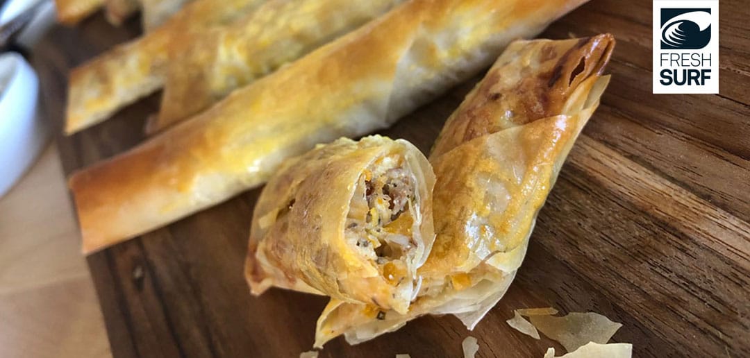 Rezept-Ideen für Surfer: Gefüllte Filoteig Röllchen