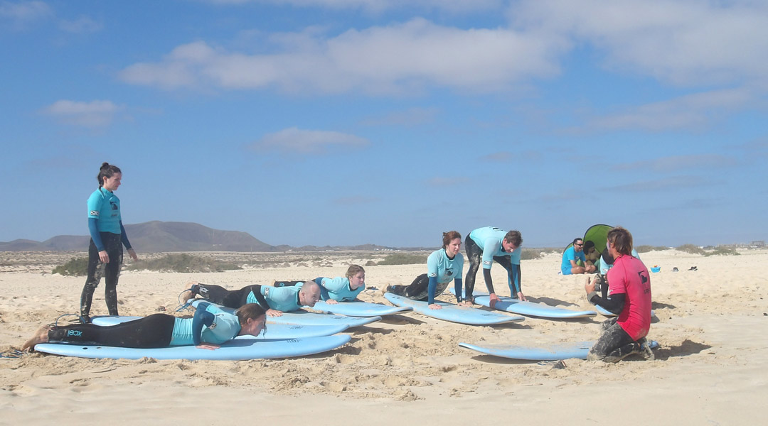 Surflehrer-Gruppe