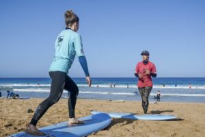 Surfkurs für Anfänger warm up