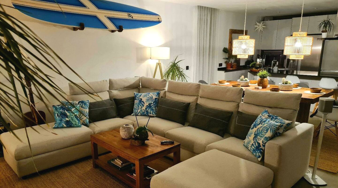 wohnzimmer surf villa lajares