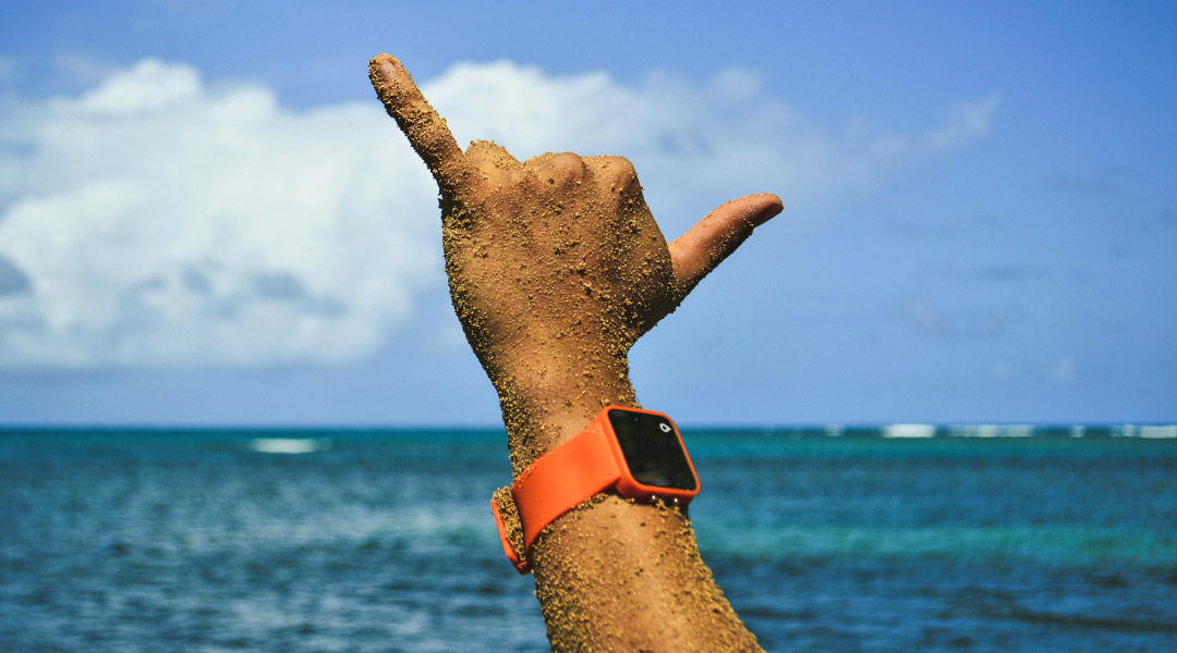 material zum surfen - wasserdichte uhr